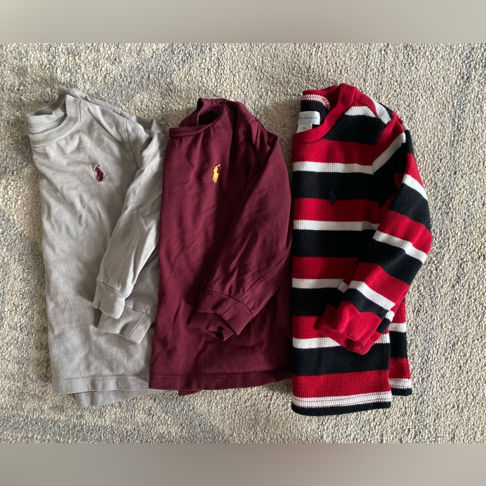 3 Polo Shirts and 2 Sweaters